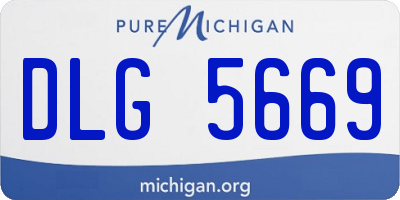 MI license plate DLG5669
