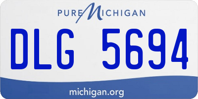 MI license plate DLG5694