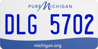 MI license plate DLG5702