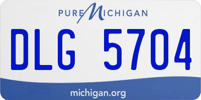 MI license plate DLG5704