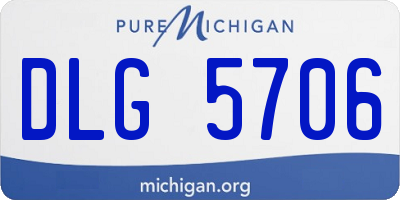 MI license plate DLG5706