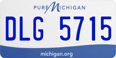 MI license plate DLG5715