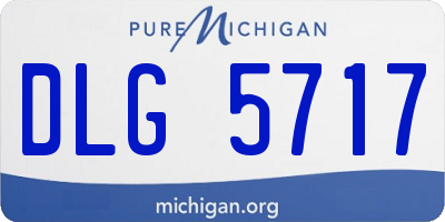MI license plate DLG5717