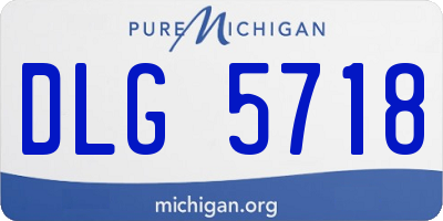 MI license plate DLG5718