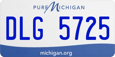 MI license plate DLG5725