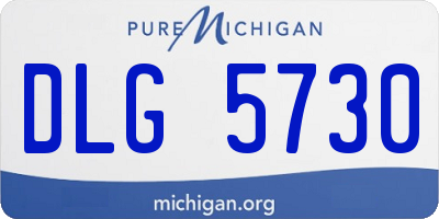 MI license plate DLG5730