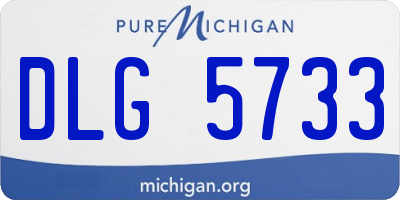 MI license plate DLG5733