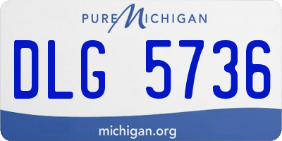 MI license plate DLG5736