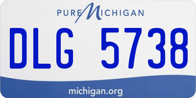 MI license plate DLG5738
