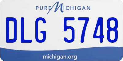 MI license plate DLG5748