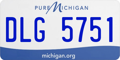 MI license plate DLG5751