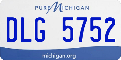 MI license plate DLG5752