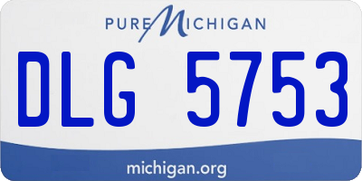 MI license plate DLG5753