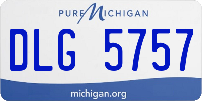 MI license plate DLG5757