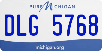MI license plate DLG5768