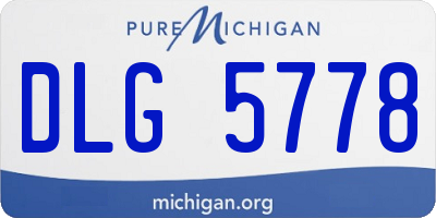 MI license plate DLG5778