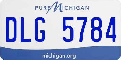 MI license plate DLG5784