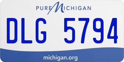 MI license plate DLG5794