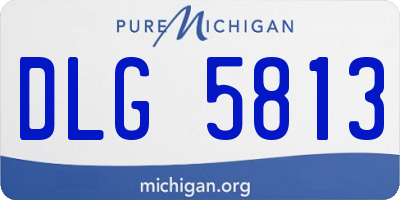 MI license plate DLG5813