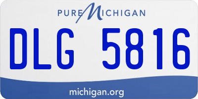 MI license plate DLG5816