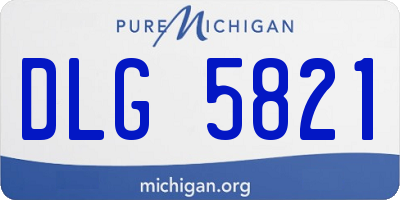 MI license plate DLG5821