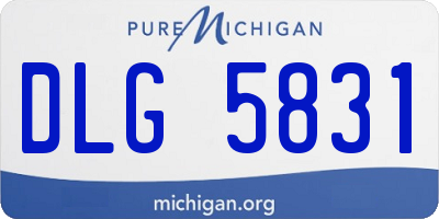 MI license plate DLG5831