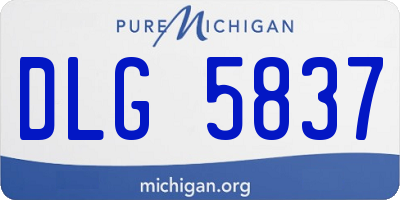 MI license plate DLG5837