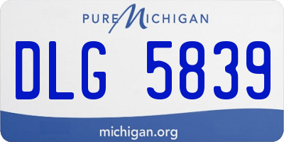 MI license plate DLG5839