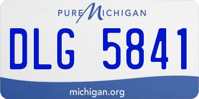 MI license plate DLG5841
