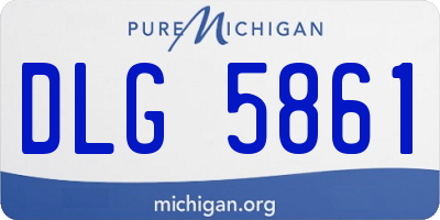 MI license plate DLG5861