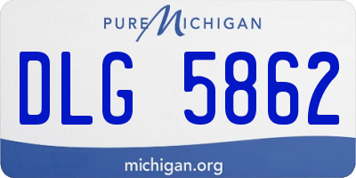 MI license plate DLG5862
