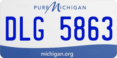 MI license plate DLG5863
