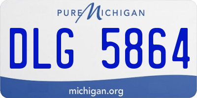 MI license plate DLG5864