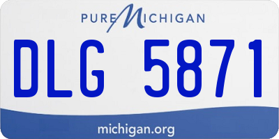 MI license plate DLG5871