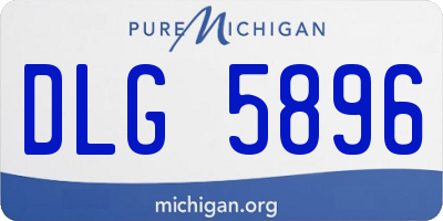 MI license plate DLG5896