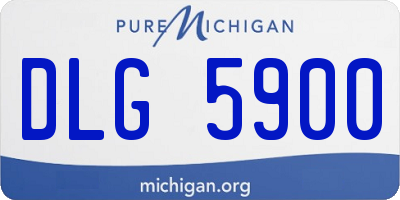 MI license plate DLG5900