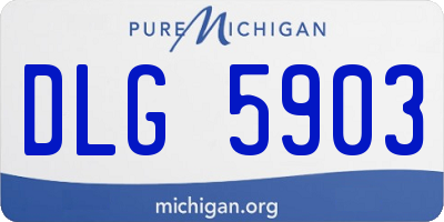 MI license plate DLG5903