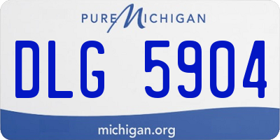 MI license plate DLG5904