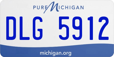 MI license plate DLG5912