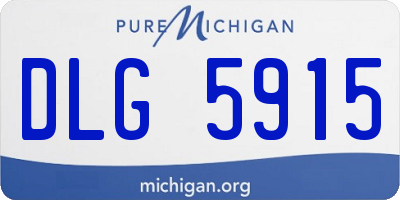 MI license plate DLG5915