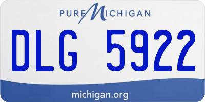 MI license plate DLG5922