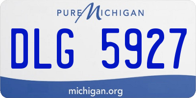MI license plate DLG5927