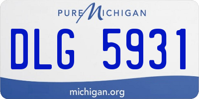 MI license plate DLG5931