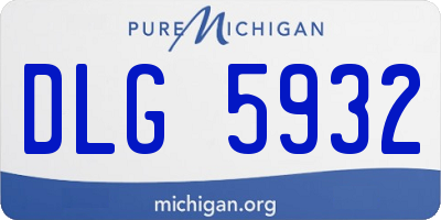 MI license plate DLG5932