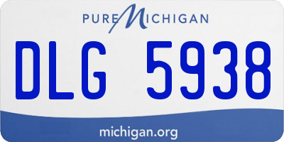 MI license plate DLG5938