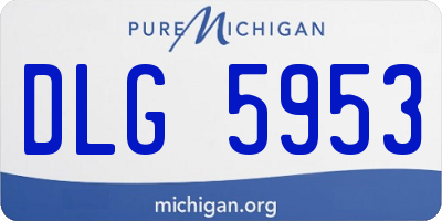 MI license plate DLG5953