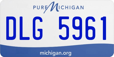 MI license plate DLG5961