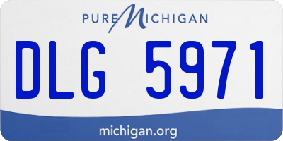 MI license plate DLG5971