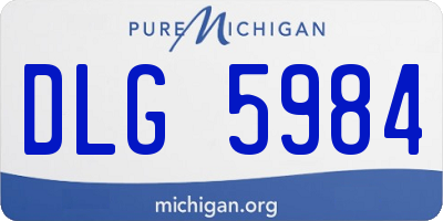 MI license plate DLG5984