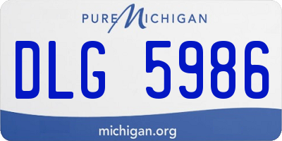 MI license plate DLG5986